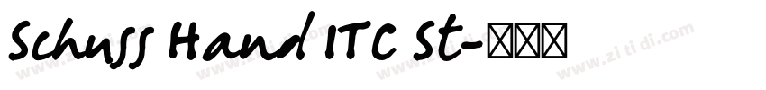 Schuss Hand ITC St字体转换